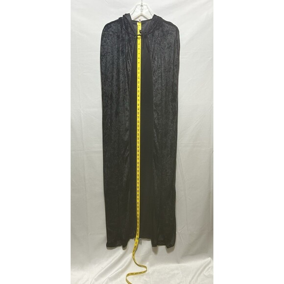 Unbranded Unisex One Size Hooded Black Cape Theater Gothic Festival - Picture 3 of 10